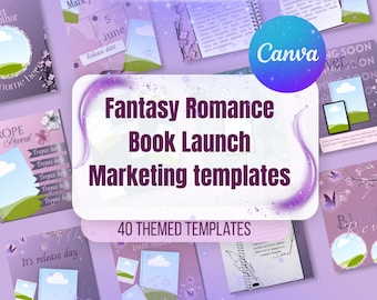 Fantasy Romance Canva Templates | Romantasy Book Launch Kit | Indie Author Marketing | Instagram posts | Book Promotion