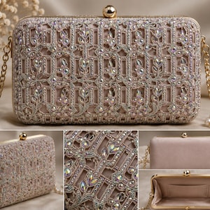 Diseño de bolso con parche rectangular de cuentas / Patrón geométrico floral bordado con cristales (descarga digital)