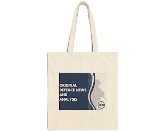 Original Defence News and Analysis Tote Bag | Military Logo Canvas Tote