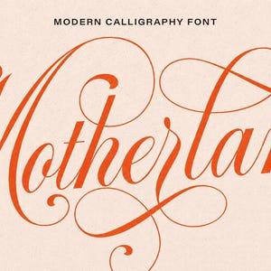 Motherlane Modern Calligraphy Script Font, Wedding Font, Swash Cursive Font, Luxury Signature Font, Canva Cricut Procreate Font