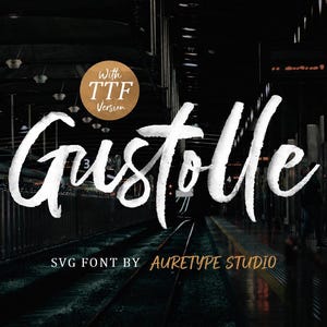 SVG Font: Dry Brush Script for Logo Design, Handwritten Brush Font, Textured Paint Font, Branding Logo Typeface, Canva Cricut Font