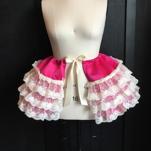 Pink and Ivory Lace Rococo Pannier