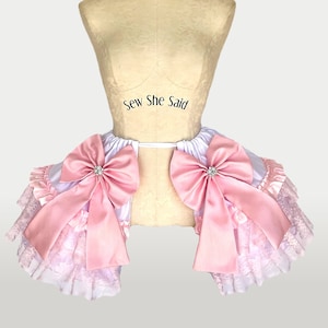 Decorative Rococo Pannier – Statement Costume Overskirt for Drag, Masquerade, Burlesque – Open Back Design