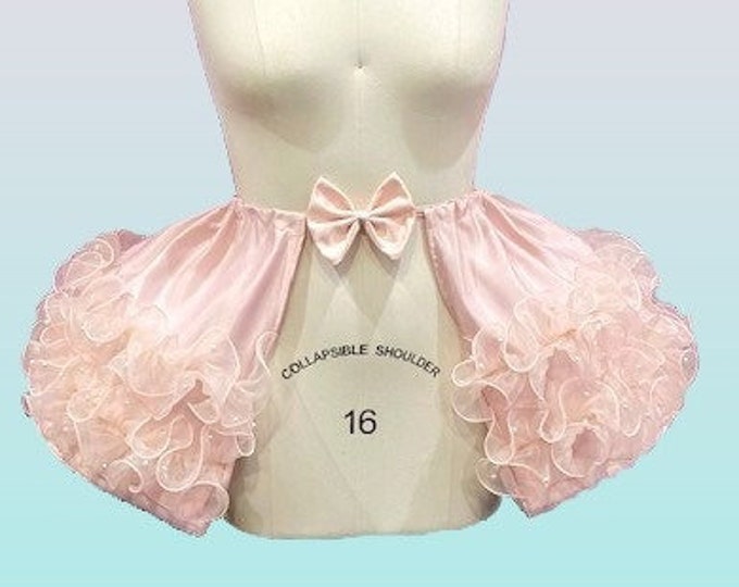 Pink Rococo Pannier Organza Ruffle With Pearl Accents - Etsy