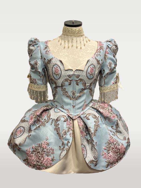 Powder Blue Rococo 4 Piece Set Marie Antoinette Baroque Costume Piece