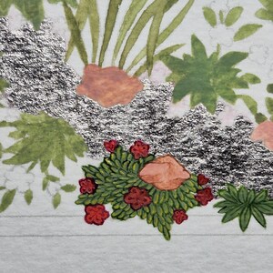 Persian Miniature Painting Project | Islamic Art Line Drawing Study No. 1 | Featured Detail A, Stream & Foliage image 7