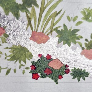 Persian Miniature Painting Project | Islamic Art Line Drawing Study No. 1 | Featured Detail A, Stream & Foliage image 6