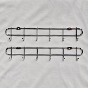 Silberne Metall Wand Hakenleiste - Multi-Hook