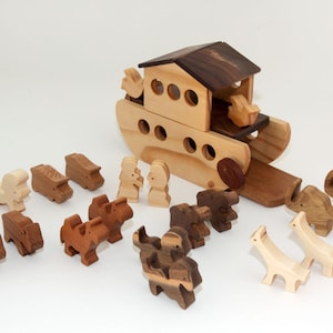 New and Improved Eco - Friendly Wooden Noah's Ark