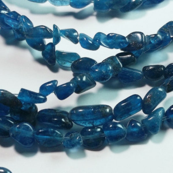 Hawaiian Ocean Blue Apatite Nugget Beads 4mm - 7mm