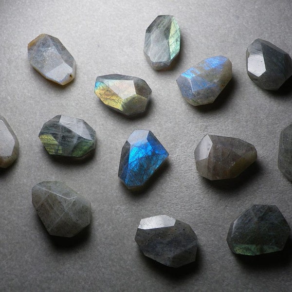 Labradorite Geometric Faceted Beads 17mm to 21mm