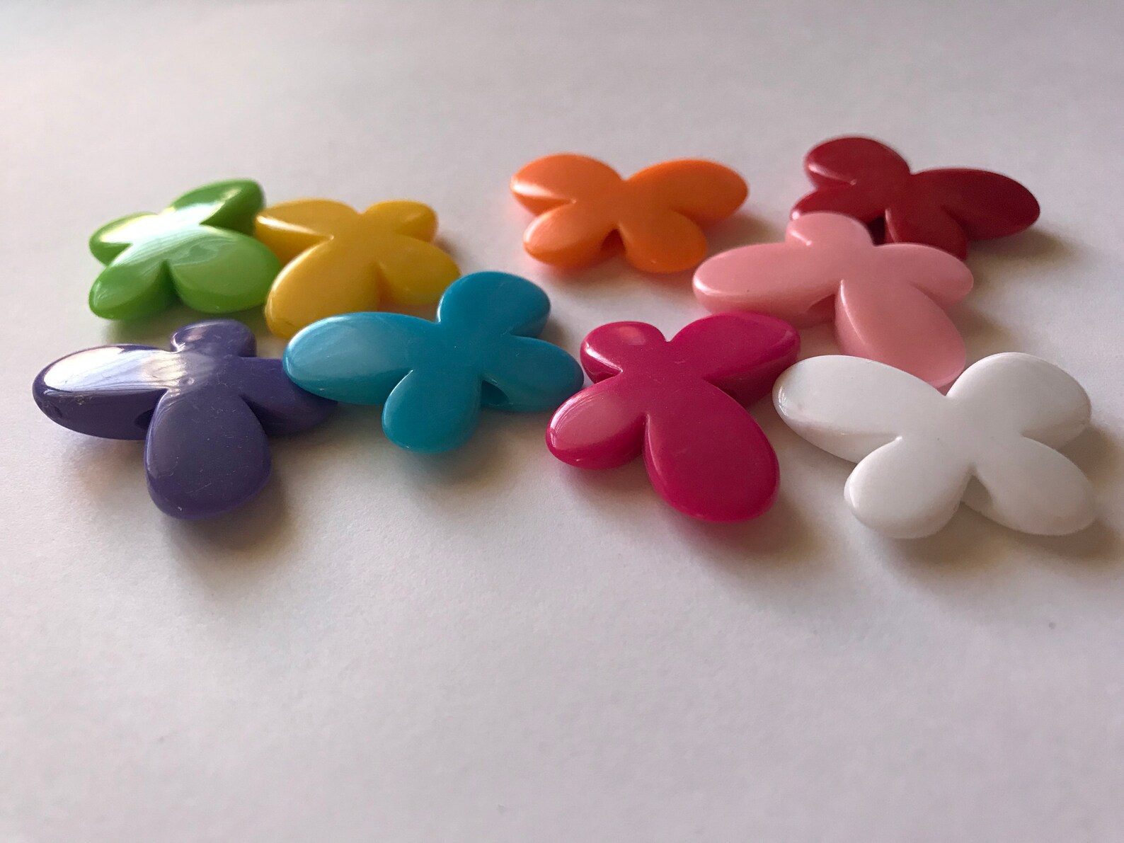 Pack of 20 Butterfly Beads 28mm in Assorted Colors Etsy