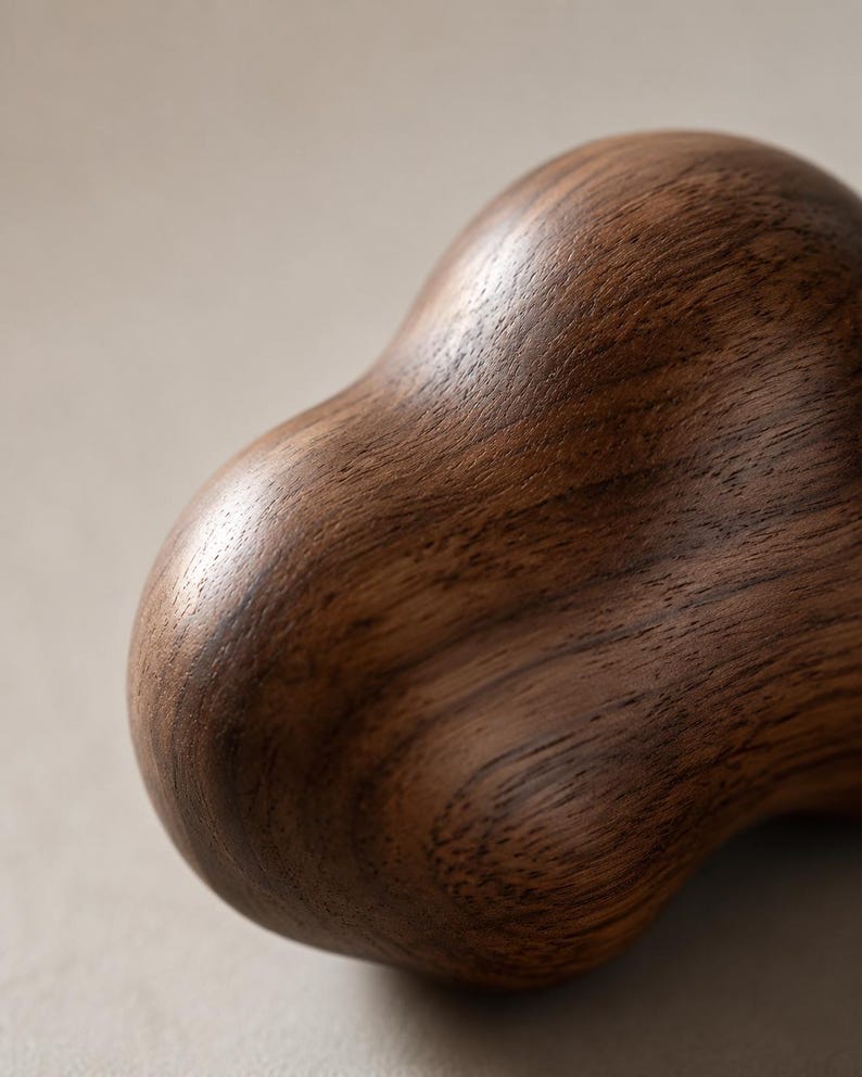 Boutons en bois nuage, poignées de tiroir en noyer, poignées d'armoire en bois, boutons de commode pour chambre d'enfant, bouton de garde-robe en chêne, quincaillerie d'ameublement minimaliste douce image 8