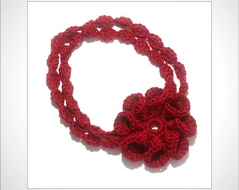 PATTERN - Crochet - 3D Flower (Necklace / Headband / Brooch)