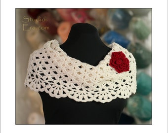 PATTERN - Crochet - Neck Warmer/Cowl with a 3D Flower