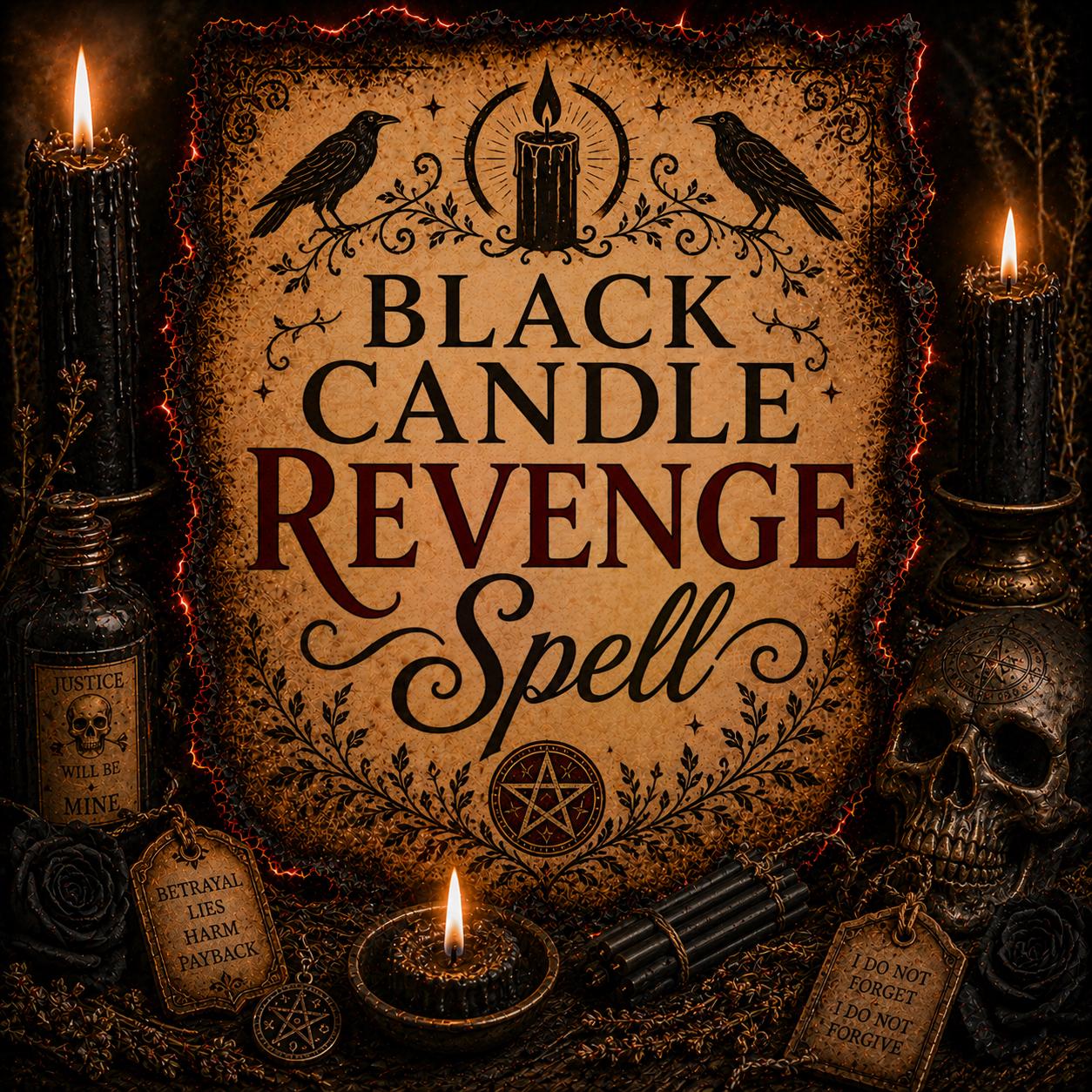 Black Candle Justice Spell, Protection & Release Ritual | Karma Alignment Casting, Negative Energy Release Working, Spiritual Boundary Spell