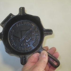 Rare Antique Cast Iron Advertising Ashtray / Skillet, Portland Stove Foundry Maine, FREE PRIORITY SHIPPING!!