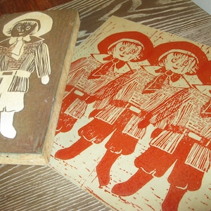 Block Print Art, Original Block Printing Art, FREE SHIPPING!!