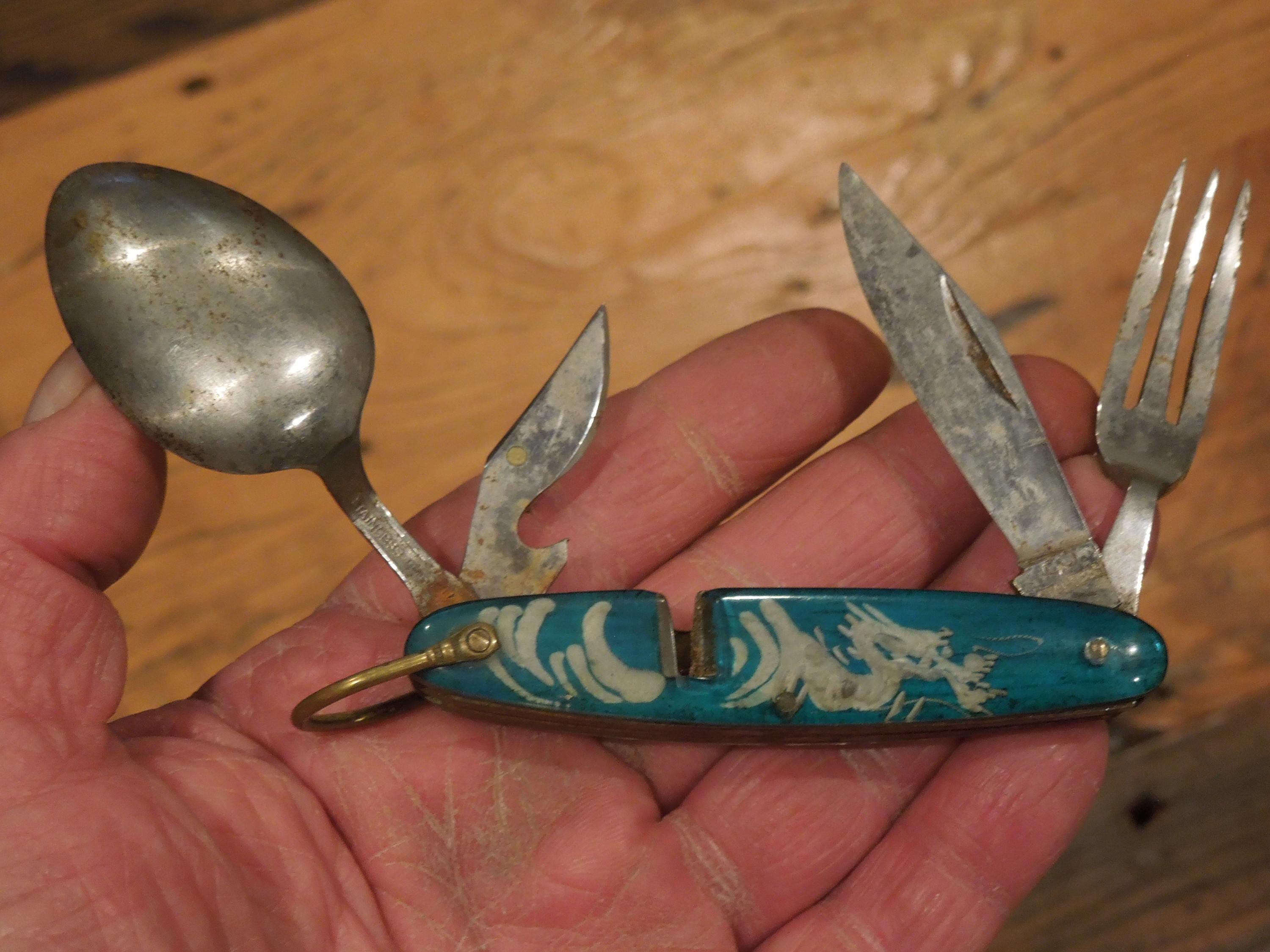 Swiss Army Knife With Fork and Spoon Etsy