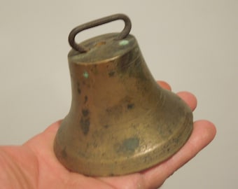 Old Brass Cow / Goat Bell, Farmhouse Decor, Brass Strap Bell, FREE SHIPPING!!