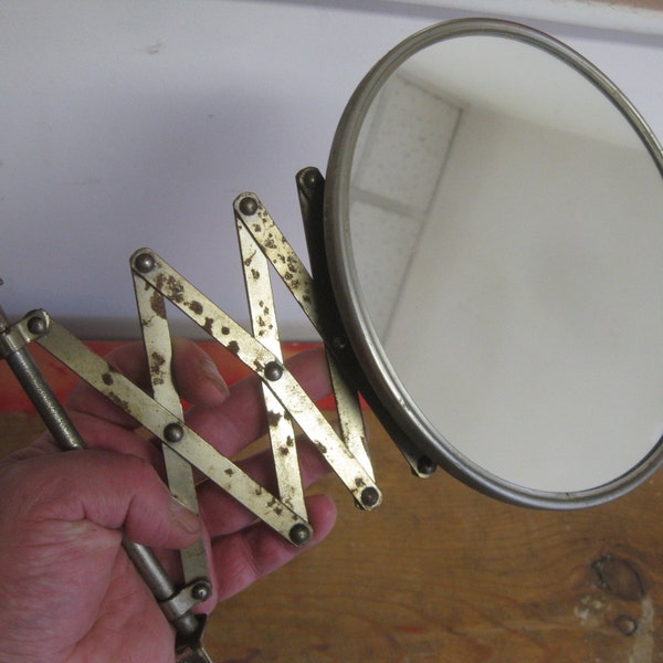 SALE!!!  Accordion Arm Mirror /  Shaving Mirror