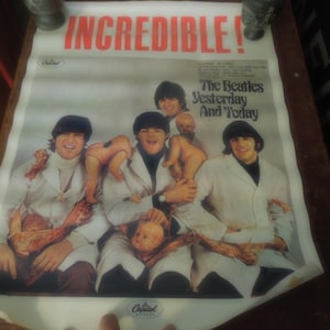 Beatles Butcher Cover Poster, Beatlemania, Rare Beatles Poster, FREE SHIPPING!!