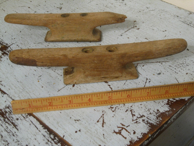 Antique Wooden Cleats Wooden Rope Cleats Nautical decor Etsy