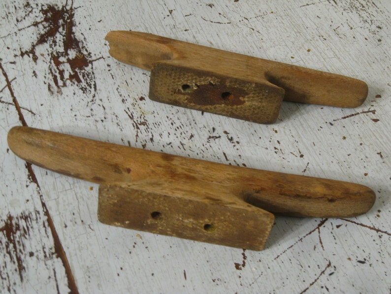 Antique Wooden Cleats Wooden Rope Cleats Nautical decor Etsy
