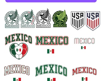 Mexico Varsity SVG PNG, Bandiera del Messico svg, Verde bianco e rosso svg, Messico preppy svg, Viva México Download digitale, Souvenir di viaggio del Messico, Cricut