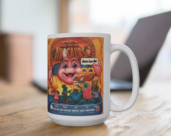 Tazza Happy Meal di McDonald's con dinosauri in stile retrò