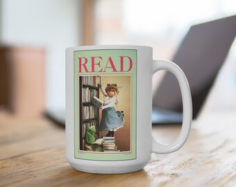 Tazza con poster retrò di Miss Piggy e Kermit