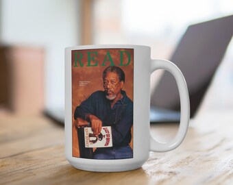 Tazza con poster retrò di Morgan Freeman