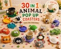 30-in-1 Animal Crochet Coaster Patterns, Pop-Up Mug Hugger Bundle, Animal Cup Holder (PDF Download) product logo