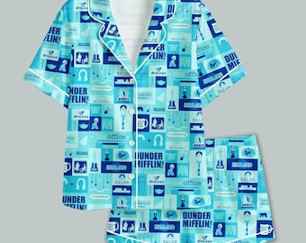 Paper Company Schlaf-Set - Office Humor Satin-Pyjama