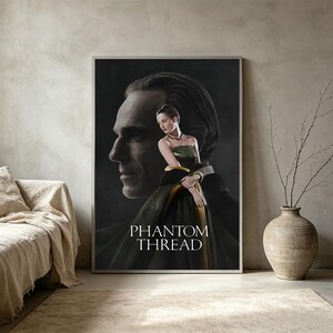 Phantom Thread Classic Movie Poster Canvas Print,Minimalist Film Wall Art,Personalised Unframed Aesthetic Room Decor,Gifts for Movie Lovers