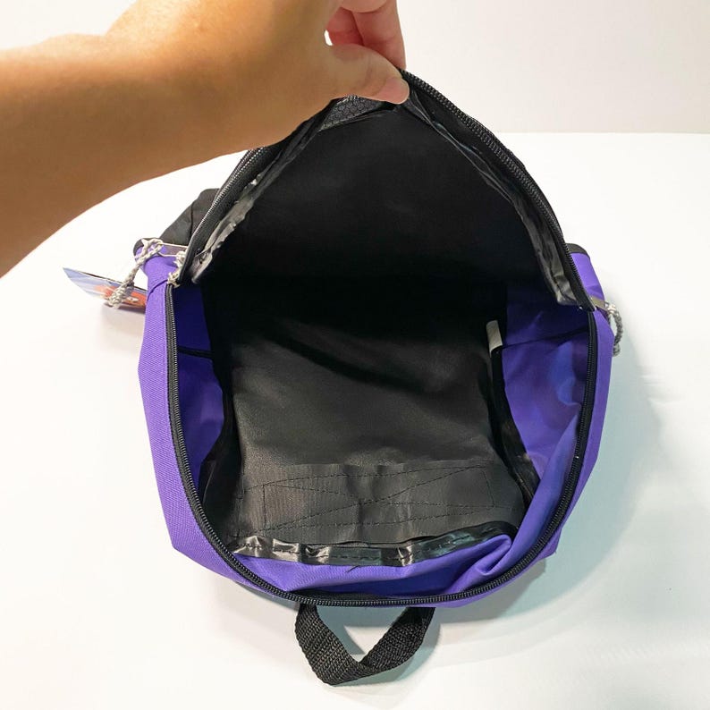 Mochila escolar transparente morada de Piolín de Looney Tunes, estilo vintage del año 2001 (Y2K), nueva con etiquetas. imagen 6