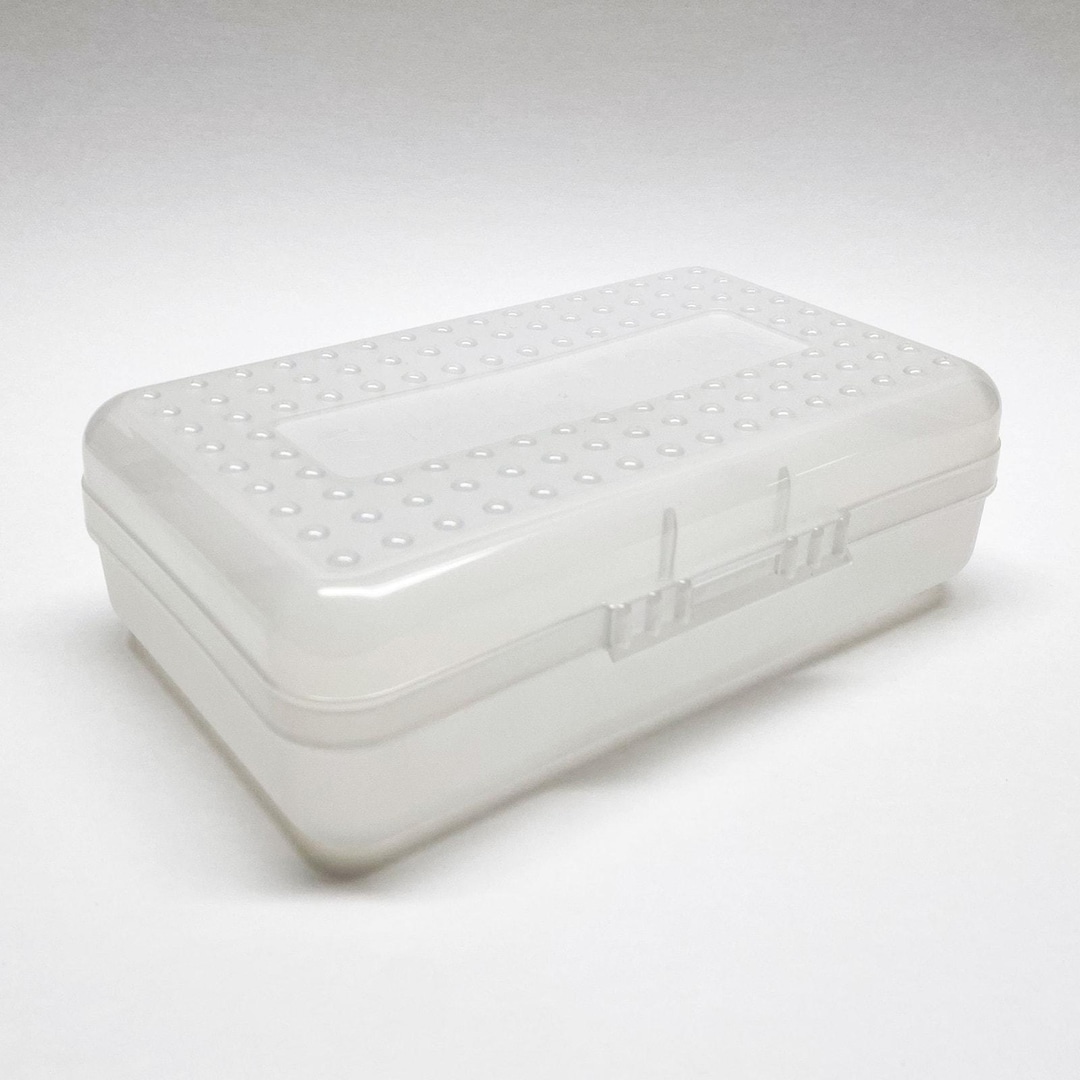 Spacemaker Box Plastic Kids Vintage 1990s Spacemaker Clear Plastic Pencil Box School Supplies ...