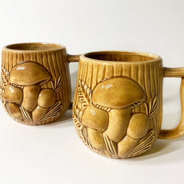 Vintage Arnel's Mushroom Mugs (Set of 2)