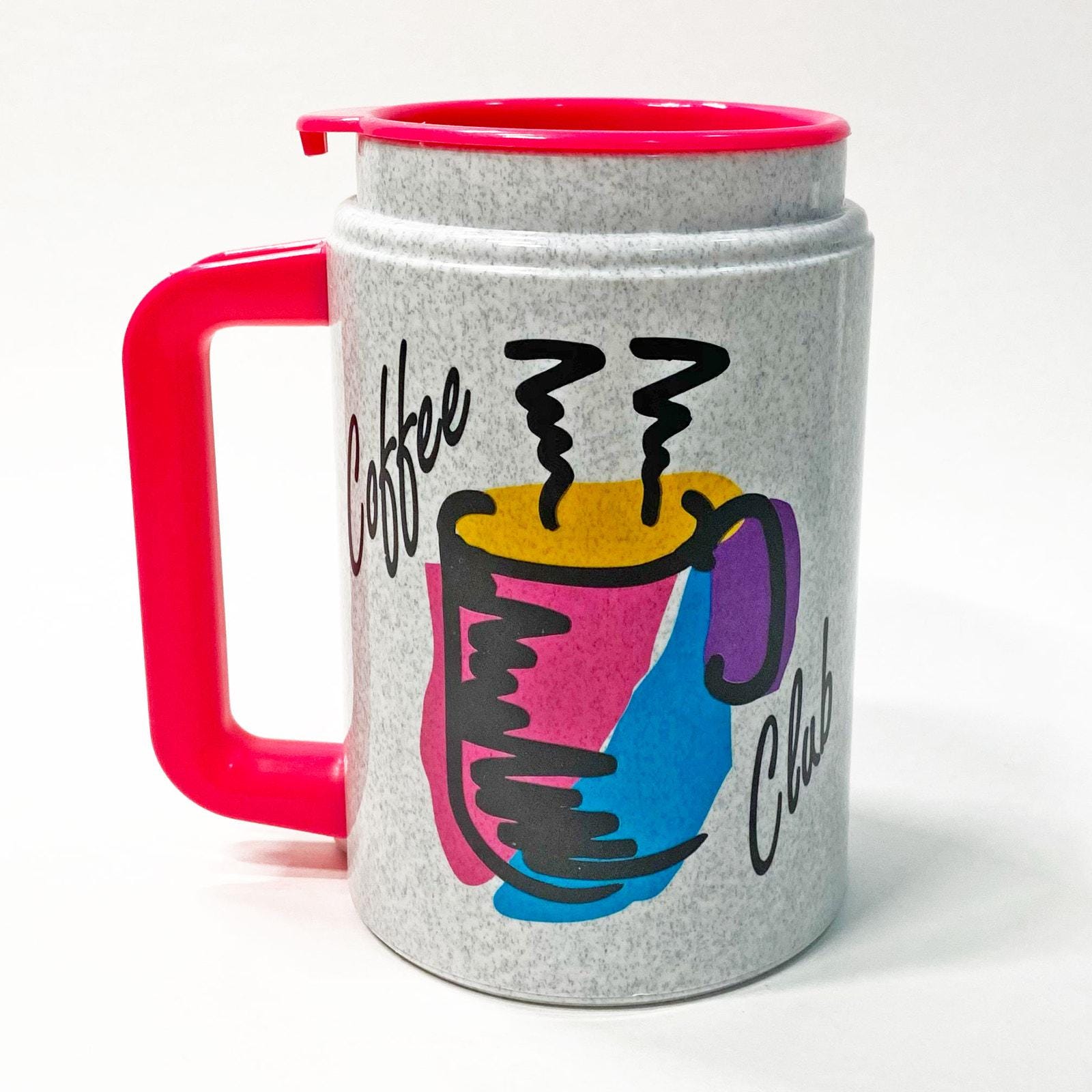 Vintage 1990s Mcdonald's Coffee Club Plastic Travel Insulated Mug