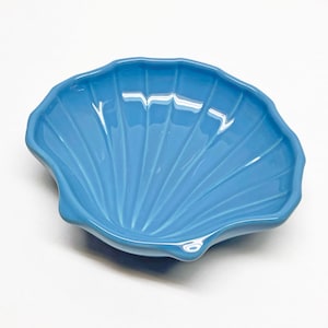 Vintage Pfaltzgraff Kornblume Blau Keramik Muschel Schale geformt Schmuckstück Seifenschale