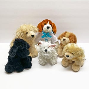 Vintage Webkinz Lil'Kinz Dog Plush Lot - Set of 6 - No Tags/Codes