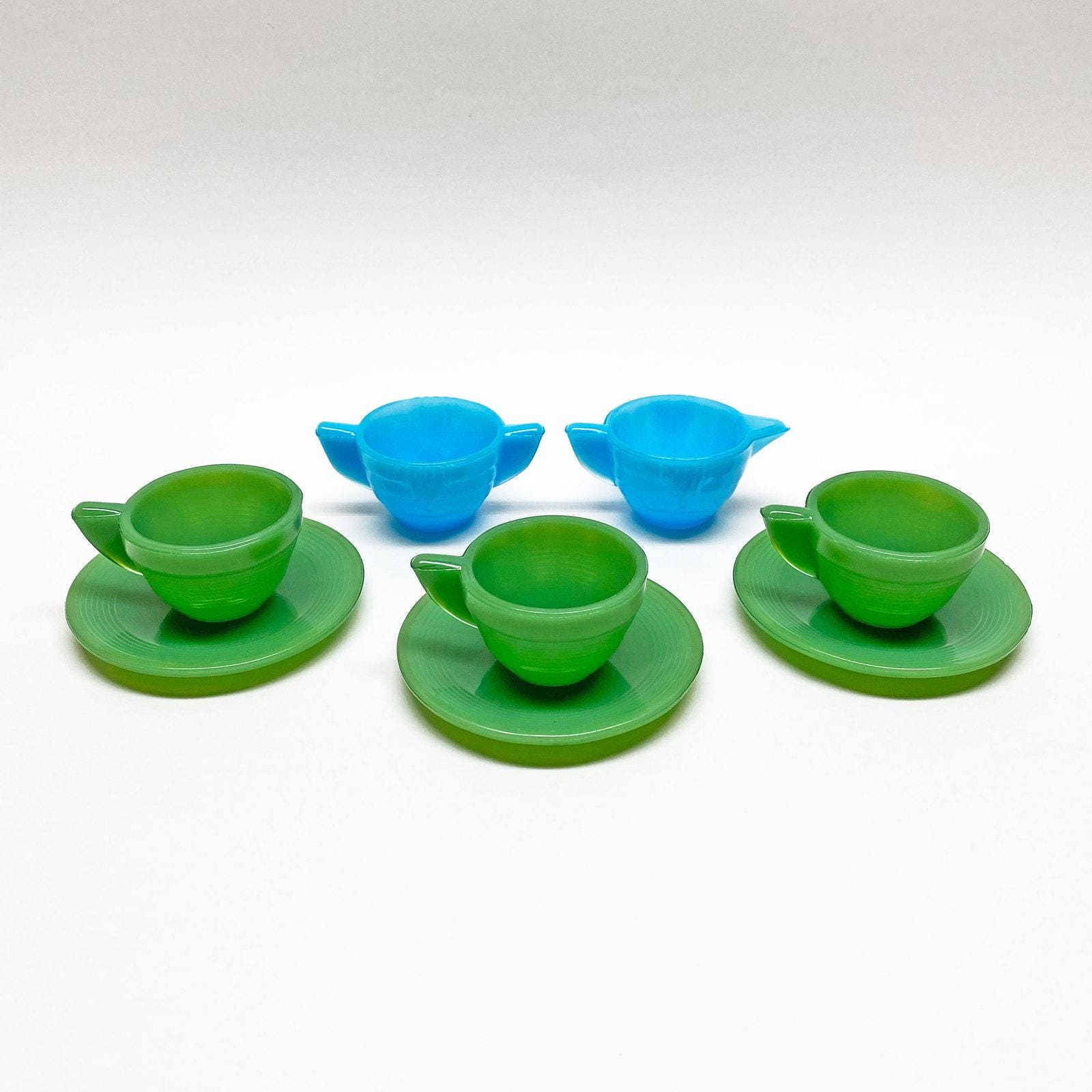 Akro Agate Tea Set - Etsy