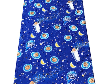 Lenzuolo singolo con stampa vintage Chips Ahoy Cookies & Milk Galaxy, 39 x 76 pollici.