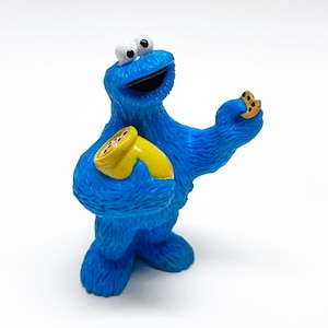 Vintage 1997 Tyco Sesame Street Cookie Monster PVC Plastic Figure Cake Topper