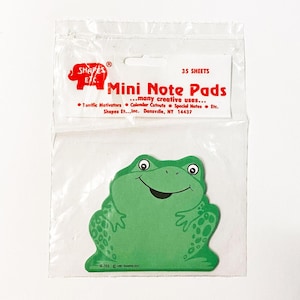 Vintage 1987 Frog Mini Note Pads - 35 Sheets - New in Package
