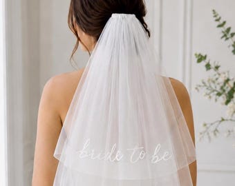 Véu com pente para noiva, véu com letras coloridas para chá de panela, véu de tule branco para despedida de solteira, acessório para fotos da manhã do casamento