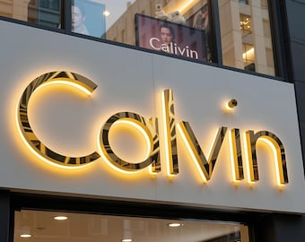Metal Backlit Sign, Business Logo Sign, Storefront Sign, LED Office Sign, Personalized Signage, LED Letters For Wall, Salon Sign