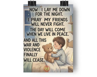 New Children's Prayer | Peace Wall Decor