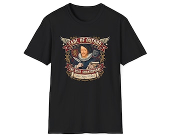 Vintage Earl of Oxford Shakespeare Portrait T-Shirt – Soft Cotton Tee
