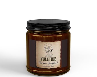 Merlin's Holiday Spice Star Candle 4oz & 9oz Soy Jar